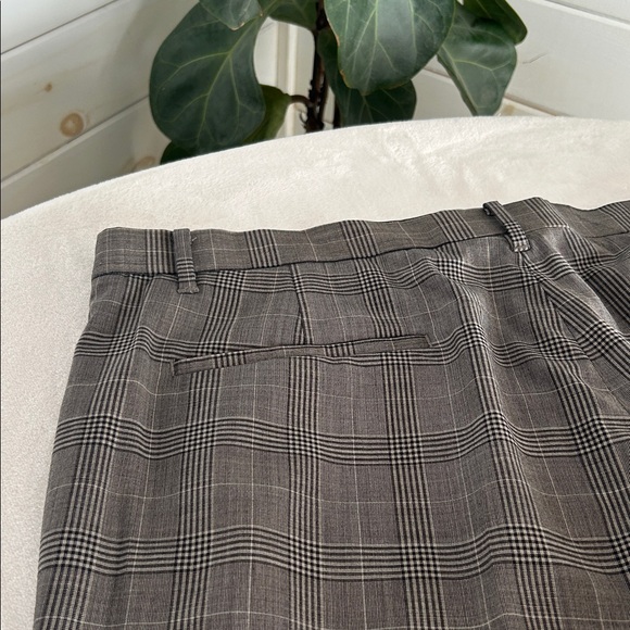 AllSaints Brown & Tan Heritage Wool Plaid Button‑Up Dress Pants — 36” Waist - Picture 12 of 12